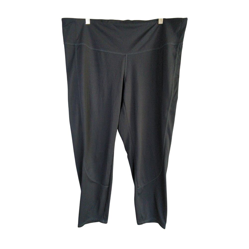 J Jill Fit Performance Leggings Womens Plus‎ 2X Blue 7/8 Curved Seam